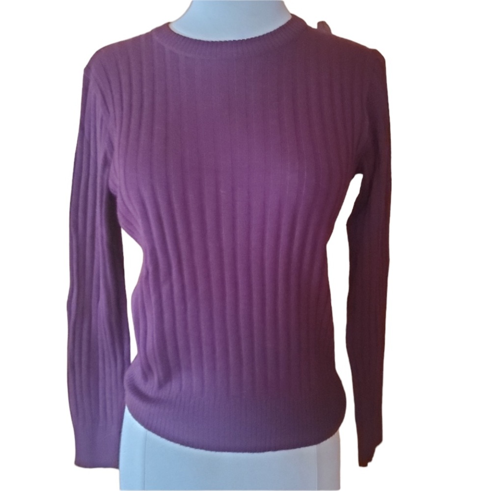 1970s‎ JH Wine Colored Crewneck Sweater